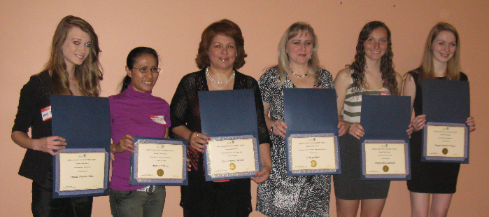 From left to right, they were Amanda Collins, Myra Ebdalin, Maria Roncal, Holly Gallardo, Brooke Sauerwald, and Meagan Phlegar. Congratulations ladies!